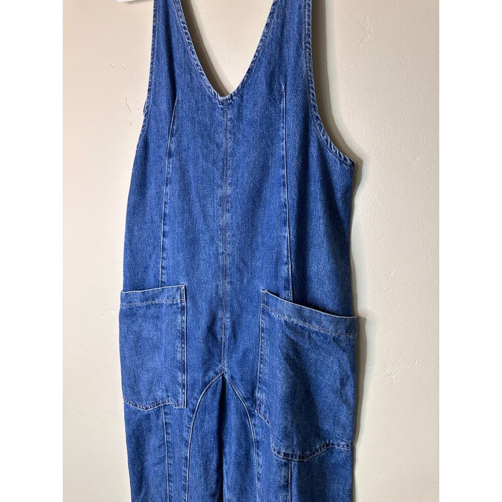 We The Free Free People Denim High Roller Jumpsuit XS - Picture 3 of 8